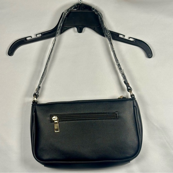 Women’s Chic Black Shoulder Bag with Gold Accents - Picture 2 of 6